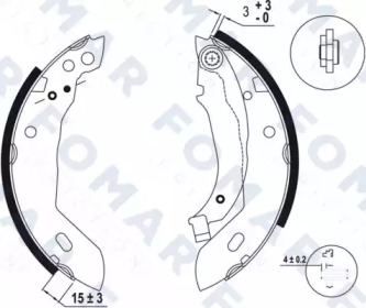 Комлект тормозных накладок FOMAR Friction FO 0415